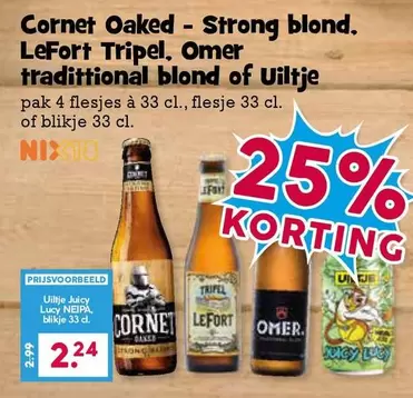 Cornet Oaked - Strong blond. LeFort Tripel. Omer traditional blond