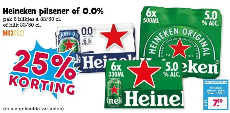Heineken - pilsener of 0.0%