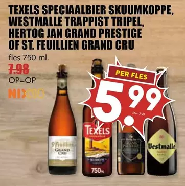 Texels - TEXELS SPECIALBIER SKUUMKOPPE, WESTMALLE TRAPPIST TRIPEL, HERTOG JAN GRAND PRESTIGE OF ST. FEUILLIEN GRAND CRU