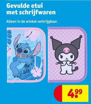 De - Gevulde etui met schrijfwaren