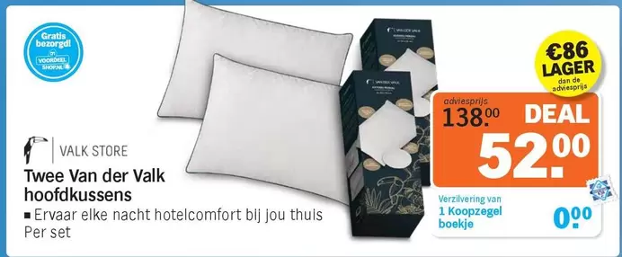 De - Twee Van der Valk hoofdkussens