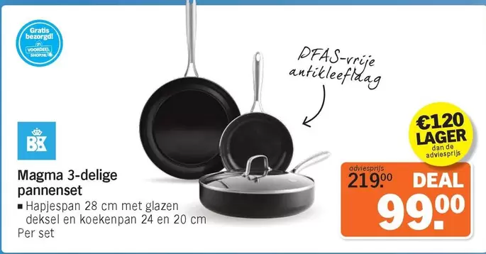 De - Magma 3-delige pannenset