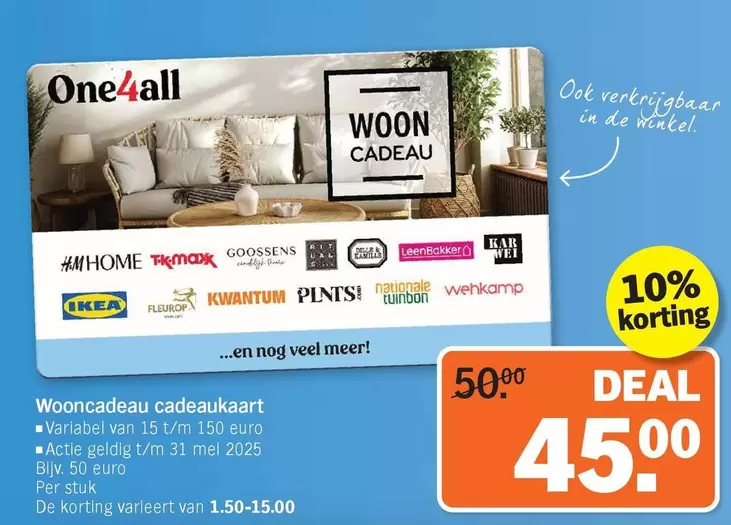 De - Wooncadeau cadeaukaart