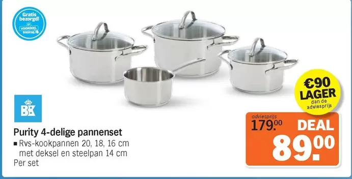 De - Purity 4-delige pannenset