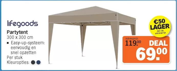 De - Partytent 300 x 300 cm