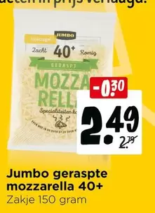 Jumbo - geraspte mozzarella 40+