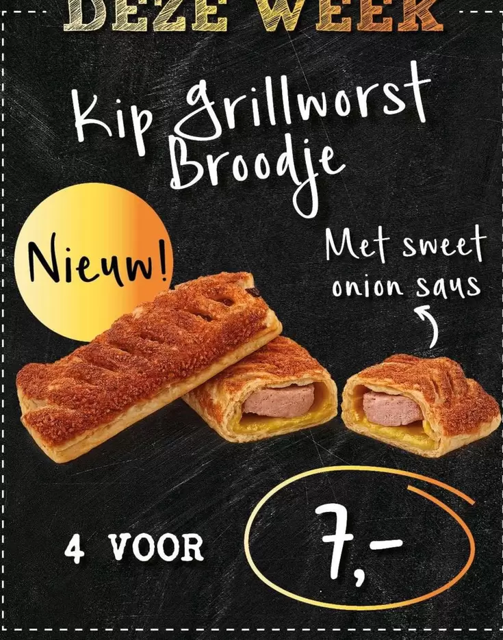 Kip grillworst Broodje