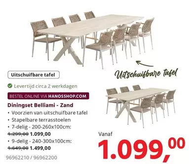Dining set Belliami - Zand