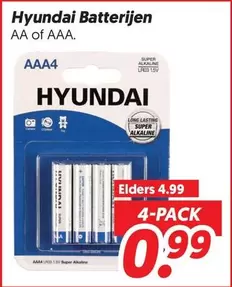 Hyundai - Batterijen AA of AAA