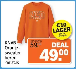Class - Oranje-sweater heren