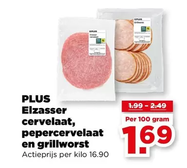 Elzasser cervelaat, pepercervelaat en grillworst