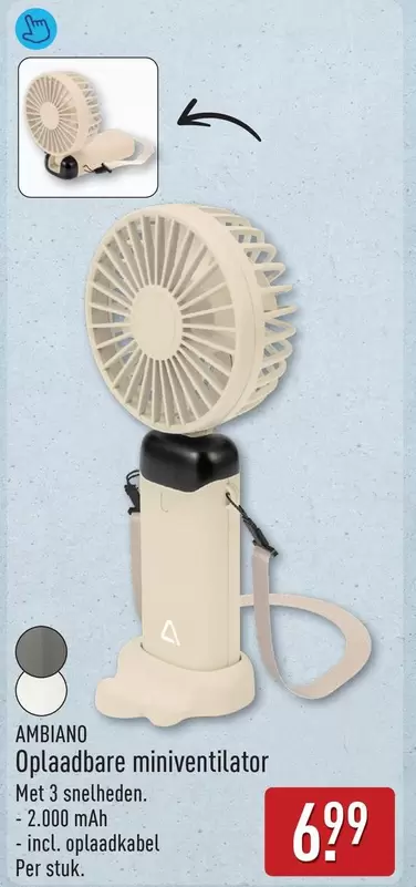 Oplaadbare miniventilator