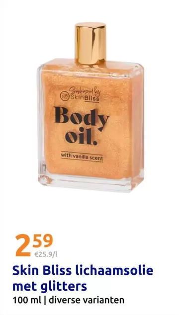 Skin Bliss lichaamsolie met glitters