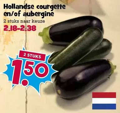 Hollandse courgette en/of aubergine
