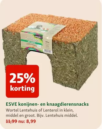 ESVE konijnen- en knaagdieren snacks Wortel Lentehuis of Lenterol