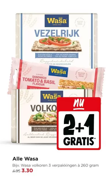 Wasa - Vezelrijk, Sandwich Tomato & Basil flavour, Volkoren