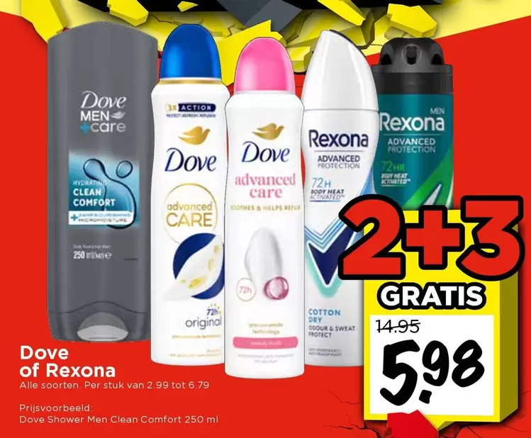 Dove - Shower Gel, Men+Care Shower Gel, Rexona Shower Gel