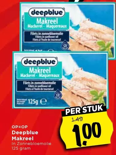 De - Makreel in Zonnebloemolie