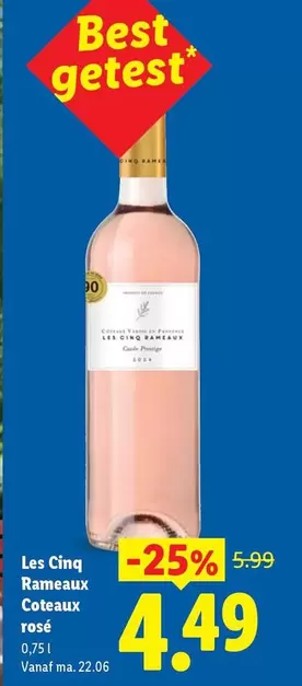 Best - Les Cinq Rameaux Coteaux rosé
