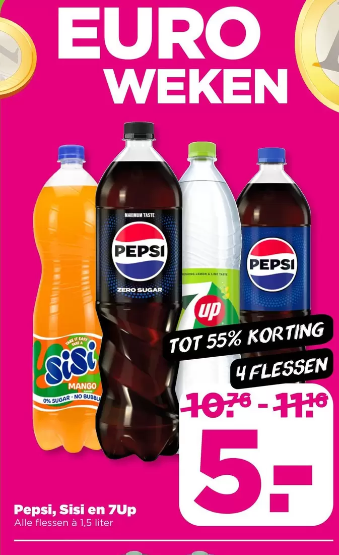 Euro - Pepsi, Sisi en 7Up