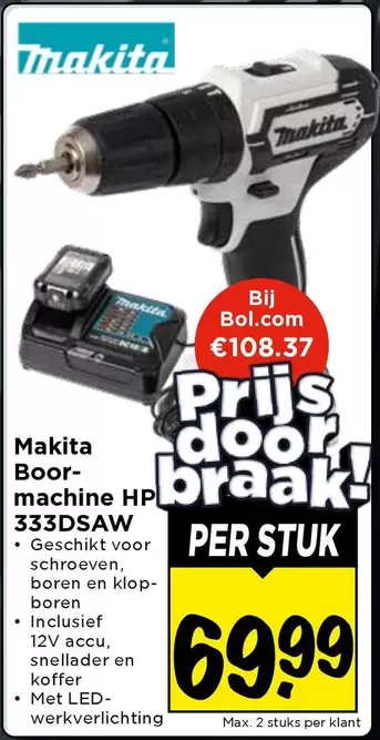 Makita - Boor-machine HP 333DSAW
