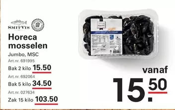 horeca - Horeca mosselen Jumbo, MSC Art.nr. 691995