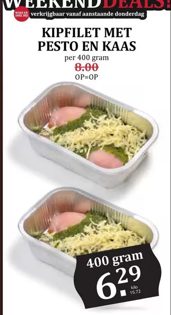 KIPFILET MET PESTO EN KAAS