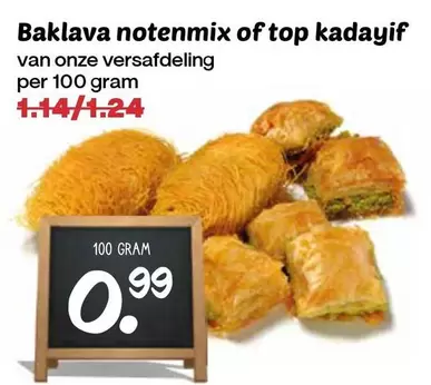 top - Baklava notenmix of  kadayif