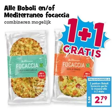 Boboli en/of Mediterraneo focaccia
