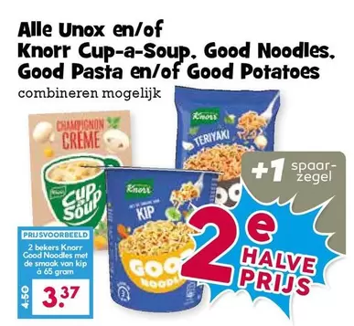 Knorr - Unox and/or  Cup-a-Soup, Good Noodles, Good Pasta and/or Good Potatoes
