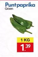 Puntpaprika Groen