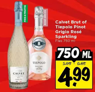 De - Brut of Tiepolo Pinot Grigio Rosé Sparkling