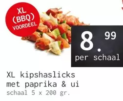 XL kipshaslicks met paprika & ui