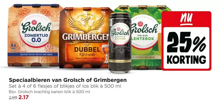 Grolsch - Speciaalbieren van  of Grimbergen