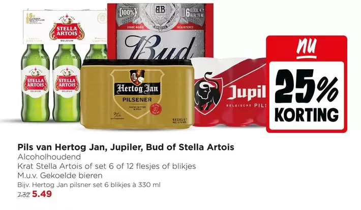 Stella - Pils van Hertog Jan, Jupiler, Bud of  Artois