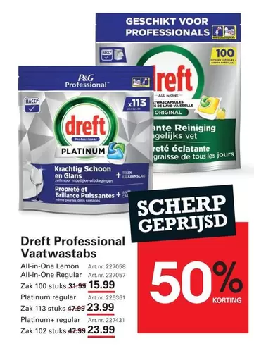 one - Dreft Professional Vaatwastabs
