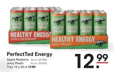 Apple - PerfectTed Energy  Rasberry Juicy Peach
