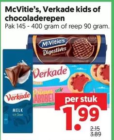 Verkade kids of chocoladerepen