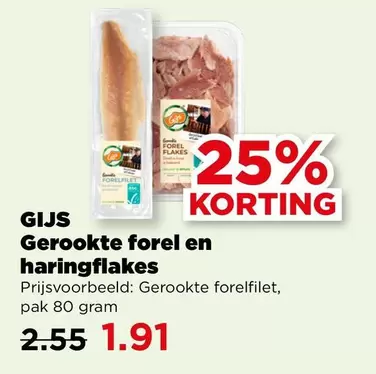 Gerookte forel en haringflakes
