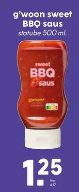 sweet BBQ saus statube 500 ml.