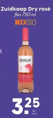Dry rosé fles 750 ml.