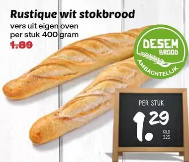 Rustique wit stokbrood