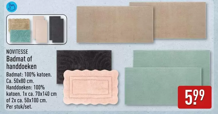 Badmat of handdoeken