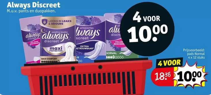 Always - Discreet M.u.v. pants en duopakkken