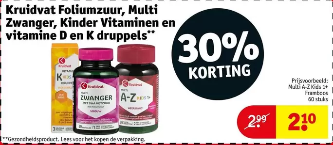 Kinder - Foliumzuur, Multi Zwanger, Vitaminen en vitamine D en K druppels