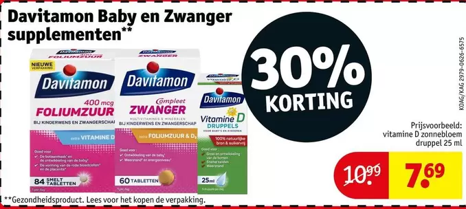 De - Baby en Zwanger supplementen