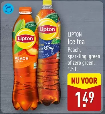 Lipton - Ice tea Peach, sparkling, green of zero green