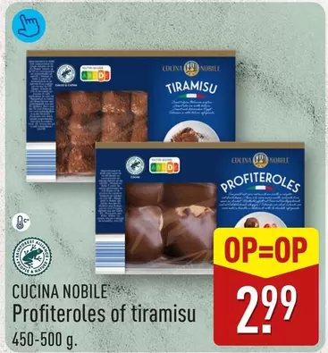 Profiteroles or tiramisu