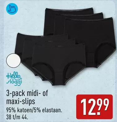 3-pack midi- of maxi-slips