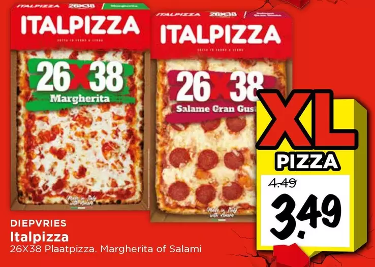 Platpizza Margherita of Salami